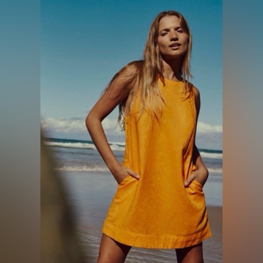 Sold out Free People Full of Sunshine Cotton / Linen Mini Dress - M